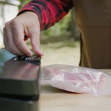 LEM Products MaxVac 1000 Stainless Steel Vacuum Sealer with Removable Bag Holder and Cutter, Silver and Black