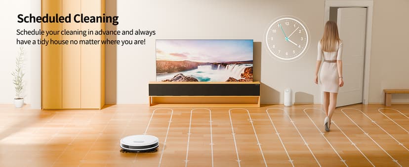 HONITURE Robot Vacuum and Mop Combo, 4000pa Strong Suction, G20 Robot Vacuum Cleaner with Self-Charging, 150Mins Max, App&Remote&Voice Control, Super-Slim, Ideal for Pet Hair