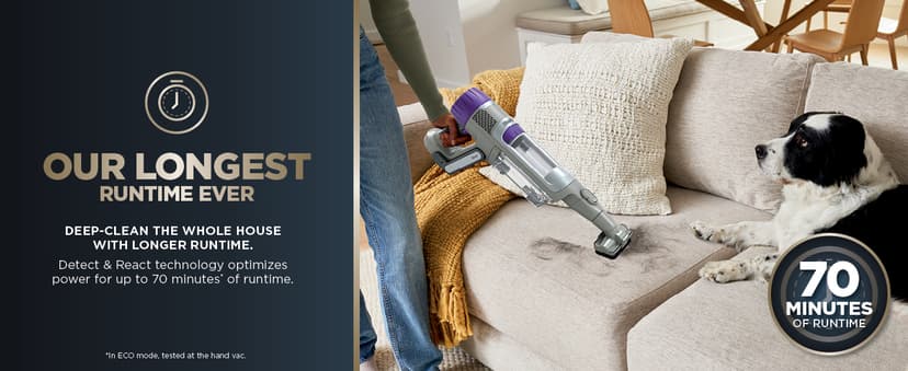 Shark PowerDetect Cordless Stick Vacuum, Powerful Suction, HEPA Filtration, 70-Minute Runtime, Carpet & Hard Floor, Portable, XL Dust Cup, Stick Vacuum for Pet Hair, Dark Gray, IP1251