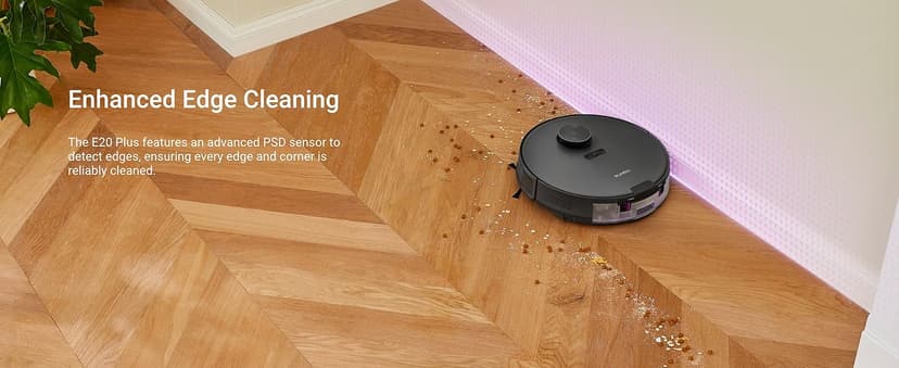 Eureka E20 Plus Robot Vacuum with Bagless Self Emptying Station, Robotic Vacuum and Mop Combo, 45-Day Capacity, Upgraded 8000Pa Suction and Anti Hair-Tangling Brush, LiDAR Navigation, App Control