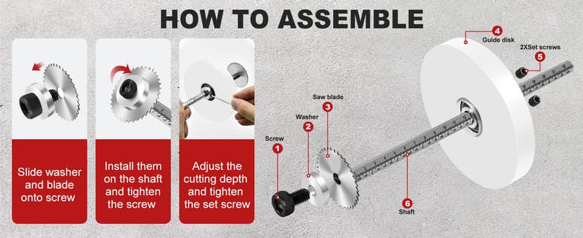 Inside Pipe Cutter for PVC Pipe Cutter Tool with 7" Scale Adjustable Depth Gauge Guide, 5pcs Saw Tooth Blades with 0.315 Hex Key Shaft, Plumbing Internal Plastic Pipe Cutter Set