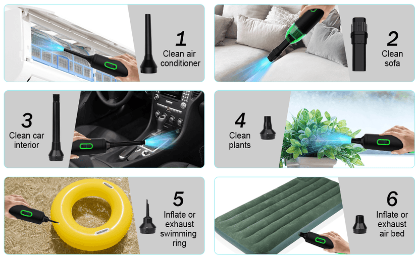 AVCNUJ Handheld Vacuum Cordless, 14000PA Strong Suction with Brushless Motor, Portable Car Vacuum Cleaner, Ultra-Lightweight 1.2lbs, 2-in-1 Dust Removal Vacuum Cleaner for Car Office Home Pet Hair