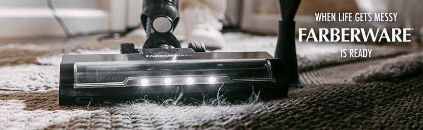 Farberware Classic Stick Vacuum Cleaner, Powerful Suction and Lighted Motor Brush for Carpet and Hard Floors, Converts to Handheld Vacuum for Pet Hair