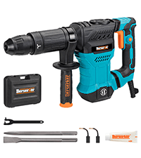 Berserker 1-9/16" SDS-Max Heavy Duty Rotary Hammer Drill with Vibration Control,Safety Clutch,13 Amp 3 Functions Demolition Rotomartillo for Concrete-Including 4 Drill Bits,2 Chisels,Carrying Case