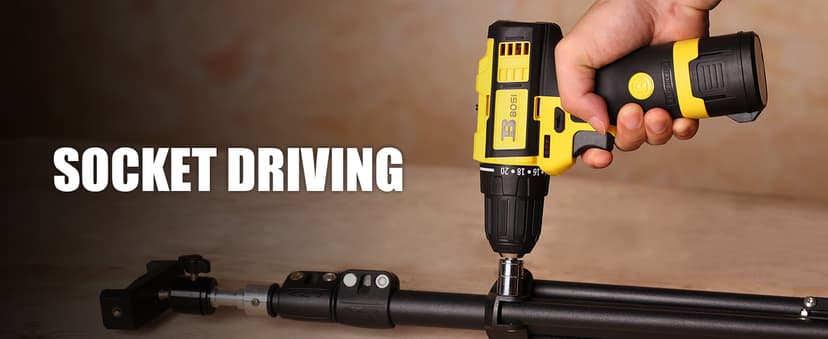 BOSI TOOLS Brushless Cordless Drill Set 16.8V Power Drill Driver Kit with 2 2000mAh Batteries and Charger 3/8-Inch Keyless Chuck 2 Speed 20+1 Position Torque Setting 27pcs Drill Screwdriver Bits