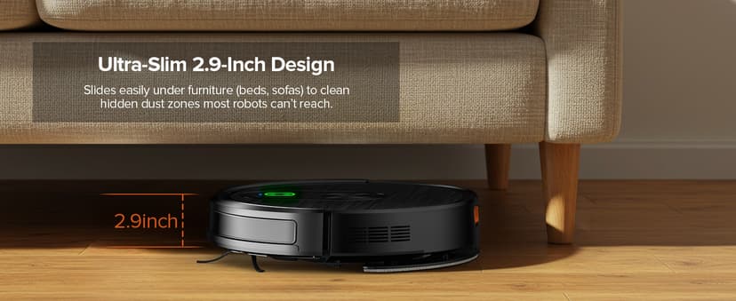 Robot Vacuum and Mop Combo, 2 in 1 Vacuuming & Mopping Robot with Schedule, App/Bluetooth/Voice, 3200Pa Max Suction, Self-Charging Robot Vacuum Cleaner, Slim, Ideal for Pet Hair, Hard Floor, Carpet