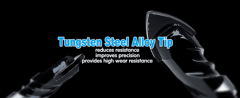 10-Piece Masonry Drill Bit Set for Concrete Tile Glass Ceramic Brick,1/8 to 1/2 Inch Drilling Bits with Triangle Handle,Tungsten Steel Alloy Tip.(Black)