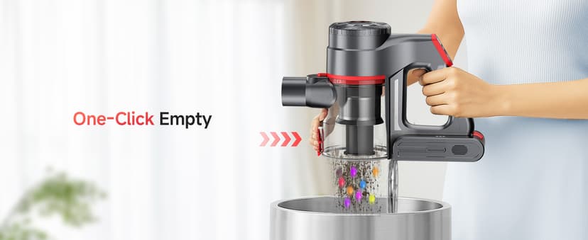 Cordless Vacuum Cleaner, 550W 45KPA Dual Motor Stick Vacuum for Home with 70mins Runtime, 6 LED Green Headlights, Self-Standing Design, V-Shaped Floor Brush for Carpet Tile Pet Hair Hardwood Floors