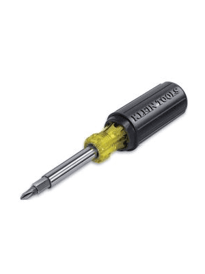 Klein Tools 32500 11-in-1 Screwdriver / Nut Driver Set, 8 Bits (Phillips, Slotted, Torx, Square), 3 Nut Driver Sizes, Cushion Grip Handle