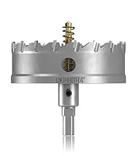 4 Pcs TCT Hole Saw Drill Bit Set,3/4” to 1-1/2” Tungsten Carbide Hole Saws Kit for Stainless Steel Hard Metal Plastic Wood, 1” Cut Depth, with Detachable Pilot Drill Bits, Allen Wrench