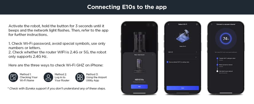 Eureka Robot Vacuum with Bagless Self Emptying Station, 2 in 1 Robotic Vacuum and Mop Combo, 60-Day Capacity, 4000Pa Suction, Auto Lifting Mop, LiDAR Navigation,NER E10s