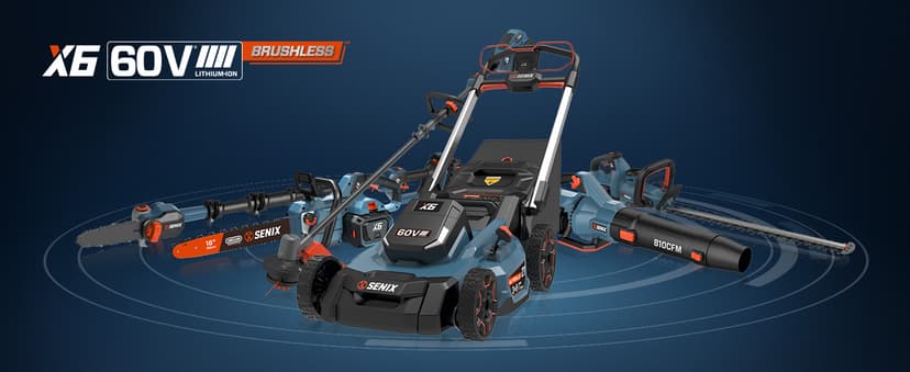 SENIX Chainsaw|60V 18" Battery Chainsaw|Brushless Electric Chainsaws|Cordless Chain Saw with 4Ah Battery & Charger|Garden Tool for Trees, Pruning, Branch Trimming, Best Gifts for Man, CSX6-M1