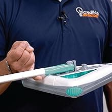 Zippi Sweeper Pro - 2025 New and Improved Lightweight Sweeper, Perfect for Short Carpet Hardwood and Tile, Triangular Design Allows for Sweeping in Corners, LED Light, 1 Hr Cleaning Time