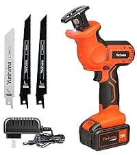 120V Reciprocating Saw, 6.0 Amp Variable Speed Corded Reciprocating Saw with 4/5" Stroke Length, 3000 SPM and 4-1/2" Max for Wood, Metal, PVC Pipe Cutting