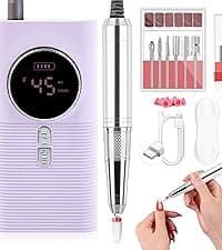 SAVILAND Electric Nail Drill Professional: 40000RPM Upgrad Nail Drill Kit 2025 Beautiful Gradient Sunset Color Scheme Nail D rill Machine Portable Nail File & Buffers Salon Use Manicure Pedicure