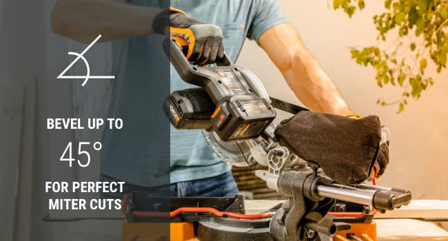 WORX 20V Cordless Sliding Compound Miter Saw