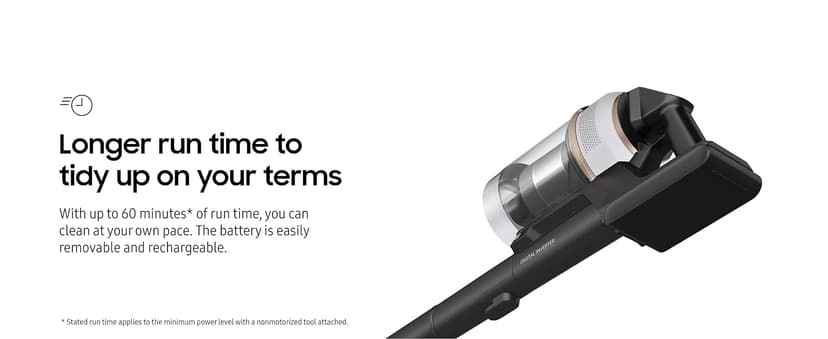 SAMSUNG BESPOKE Jet Cordless Stick Vacuum Cleaner w/ Clean Station, Powerful Multi-Surface Floor Cleaning for Carpet, Hardwood, Tile, 5-Layer Filter, Lightweight, VS20A9580VB/AA, 2023, Midnight Blue