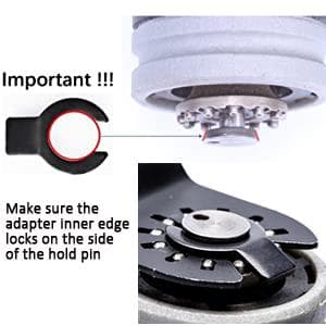 EZARC Japanese Tooth Oscillating Saw Blade, 5 PCS Arc Edge Oscillating Multitool Blades Clean Cut for Wood, Plastic