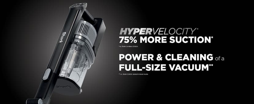 Shark Vertex Pro Cordless Vacuum Cleaner with HEPA Filter, Lightweight, Portable, Removable Handheld, Self Cleaning DuoClean PowerFins, 120-min Runtime, IQ Display, Black/Silver, IZ682H