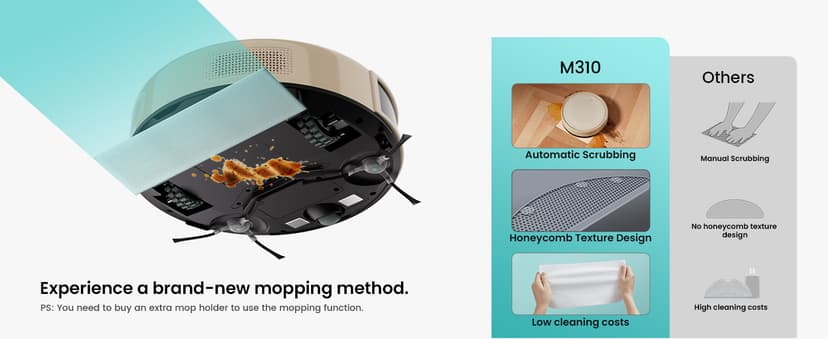 Lefant M310 Robot Vacuum Cleaner, 4500Pa Strong Suction with PreciSense Avoiding, Slim, Self-Charging, 160Mins Runtime, App/Wi-Fi/Alexa, Ideal for Pet Hair & Hard Floor Cleaning