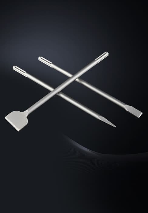 ZELCAN Chisel Set with SDS Plus Shanks, 6pc Masonry Concrete Drill Bit Set, Tile Grooving Scraping Flat Point Scaling Chisels 40Cr Steel Rotary Hammer Drill Tool Kit SDS Plus Bits for Home Improvement