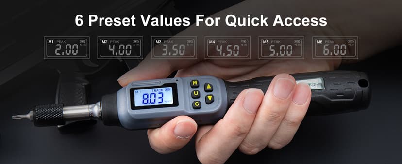 GROWNEER Digital Torque Screwdriver, 2.66-53.1 In-lbs/0.3-6 Nm, 1/4'' Drive Inch Pound Torque Screwdriver Electrician with Buzzer & LED Indicator, 27 In 1 Torque Wrench Screwdriver Set