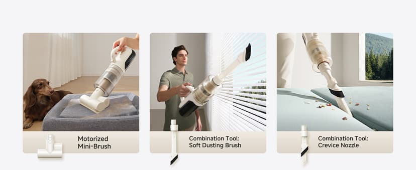 MOVA K30 Mix Wet Dry Vacuum Cleaner, 4-in-1 Cordless Vacuum for Multi-Surface, 180° Lie-Flat Reach, 30Min 140°F Hot Air Drying, 0in Dual Edge, Powerful 18000Pa Suction Floor Cleaner for Pet Hair