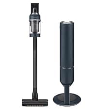 SAMSUNG BESPOKE Jet Cordless Stick Vacuum Cleaner w/ Clean Station, Powerful Multi-Surface Floor Cleaning for Carpet, Hardwood, Tile, 5-Layer Filter, Lightweight, VS20A9580VB/AA, 2023, Midnight Blue