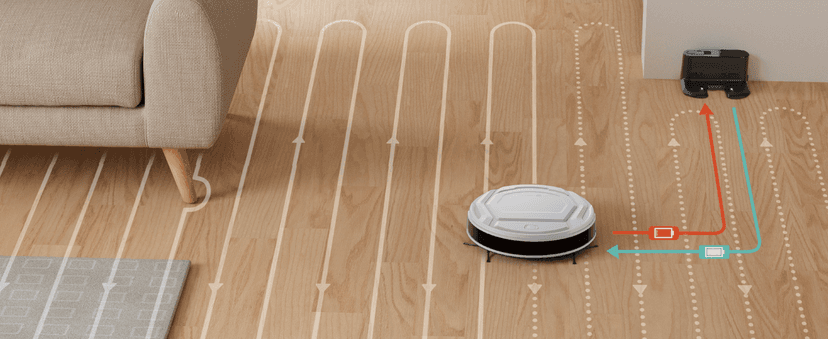 Lefant Robot Vacuum Cleaner, Strong Suction, 120 Mins Runtime, Slim, Low Noise, Automatic Self-Charging, Wi-Fi/App/Alexa Control, Ideal for Pet Hair Hard Floor and Daily Cleaning, M210