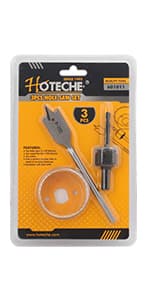 Hoteche 6-Piece Hole Saw Set - Versatile Hole Cutter Kit for Wood, Plastic, and Fiberboard - Clean, Accurate Cuts with Arbor Hole Drill - Compatible with Hand Drills, Drill Presses, and Rotary Tools