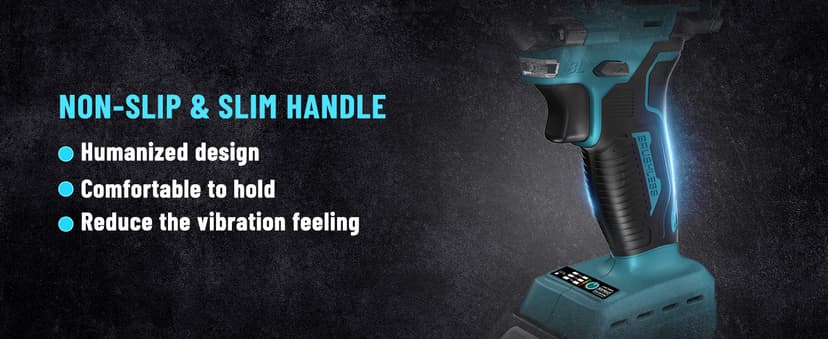 GEVEELIFE 450N.m/332Ft-lbs Brushless Impact Wrench,1/2" Cordless Impact Gun with 4.0Ah Battery & 6 Sockets, Electric Impact Driver for Car/DIY Furniture/Lawn Mower/blue (450N)