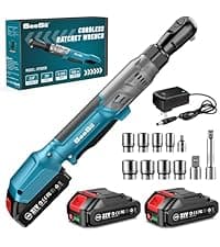 Seesii Cordless Impact Wrench 1/2 inch, High Torque 479 Ft-lbs(650Nm) Brushless Impact Gun,2500RPM w/2x4.0 Battery, 6 Sockets,8 Drill Bits, High Torque Power Impact Driver for Car Home,WH700