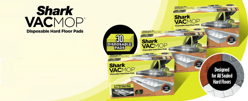 Shark VACMOP Pro Cordless Hard Floor Cleaner, Vacuum and Spray Mop, Powerful Suction, Lightweight, LED Headlights, Includes 4 Disposable Pads, 12oz Multi-surface Cleaning Solution, Gray, VM252
