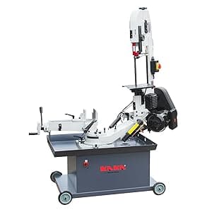 KAKA INDUSTRIAL Metal Band Saw | w/ 3 Blades Included | Horizontal Bandsaw,7 inch Round and 7 inch x 8.25 inch Rect Cut, 45-90° Swivel 1.5HP 115V/230V BS-712R