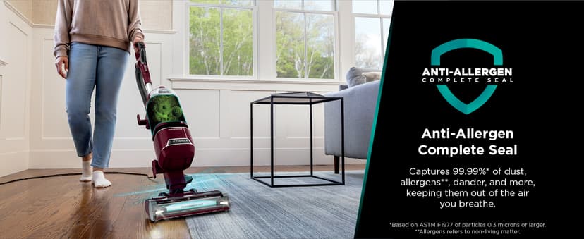 Shark DETECT Lift-Away Corded Upright Vacuum with Detect Technology, Self-Cleaning Brushroll for No Hair Wrap, Anti-Allergen Complete Seal, and Odor Neutralizer Technology, Burgundy, LA492