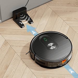 Robot Vacuum and Mop Combo, 2 in 1 Mopping & Mopping Robot with Schedule, App/Bluetooth/Voice, 3200Pa Max Suction, Self-Charging Robot Vacuum Cleaner, Slim, Ideal for Pet Hair, Hard Floor, Carpet