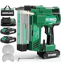 KIMO Impact Wrench 1/2, Max Torque 406ft-lbs (550N.m) & 3000RPM /Premium Brake Stop, 9-Piece Drill & Serewdriver Set, 4 Sockets, Cordless Impact Wrench with 4000mAh Battery, Impact Driver for CarTires