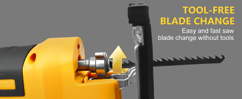 Cordless Jig Saw for DeWalt 20V Battery, Brushless Jigsaw Tool, 0°-45° Bevel Cuts, 3-Position Orbital for Wood/Metal/PVC Cutting (NO Battery)