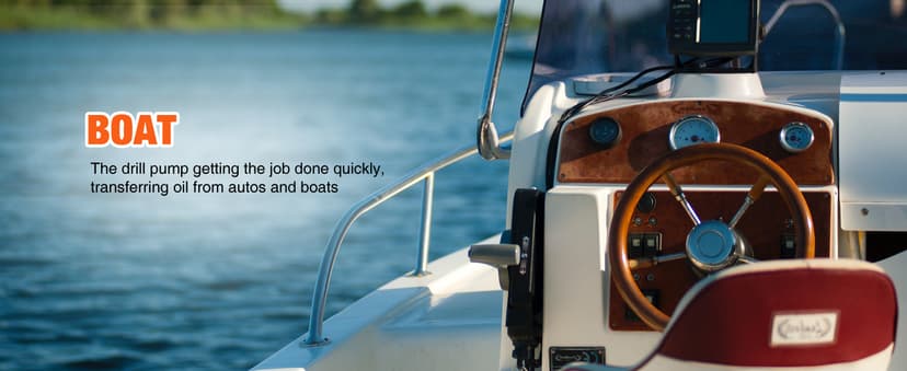 TOPWAY Self Priming Water Drill Pump Attachment with Suction and Discharge Hose, Mini Hand Power Drill Pump for Water, Oil Transfer