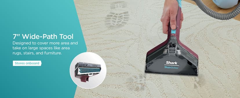 Shark Carpet Cleaner Machine, Portable Upholstery StainStriker, Spot, Odor & Stain Remover, 2 Carpet Cleaner Solutions, 3 Tools, Perfect for Pet Hair, Area Rugs, Couches, Burgundy, PX203BRN