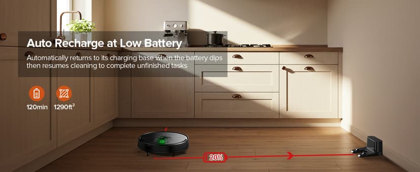 Robot Vacuum and Mop Combo, 2 in 1 Vacuuming & Mopping Robot with Schedule, App/Bluetooth/Voice, 3200Pa Max Suction, Self-Charging Robot Vacuum Cleaner, Slim, Ideal for Pet Hair, Hard Floor, Carpet