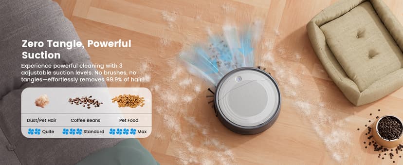 Lefant M310 Robot Vacuum Cleaner– 4500Pa Suction, Ultra-Slim & Quiet, PreciSense Obstacle Avoidance, WiFi/App/Voice Control, 160-Min Runtime, Self-Charging – Ideal for Pet Hair & Hard Floors (Gray)