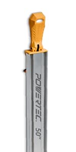 POWERTEC 24, 36, 50 Inch Circular Saw Guide/Straight Edge Guide for Router Tool, Jigsaw, Circular Saw and Drill Press, Saw Guide for Cutting Plywood and Routing Dado Slots, 3 pk (71708)