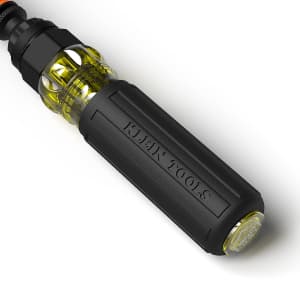 Klein Tools 32933 Klein Tools 32933 Impact Driver, SAE 7-in-1 Impact Rated Socket Set, 3 Flip Sockets with 6 Hex Driver Sizes and 1/4-Inch Bit Holder, 5-Inch Shaft