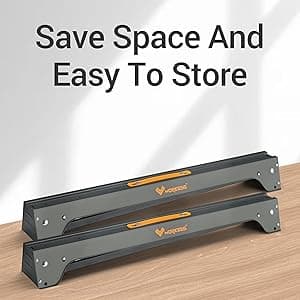 Saw Horses 2 Pack, Heavy Duty Folding Portable Saw Horses Table 2200 Lbs Load Capacity with 2x4 Support Legs, Fast Open Legs and Easy Grip Handle for Woodworking.