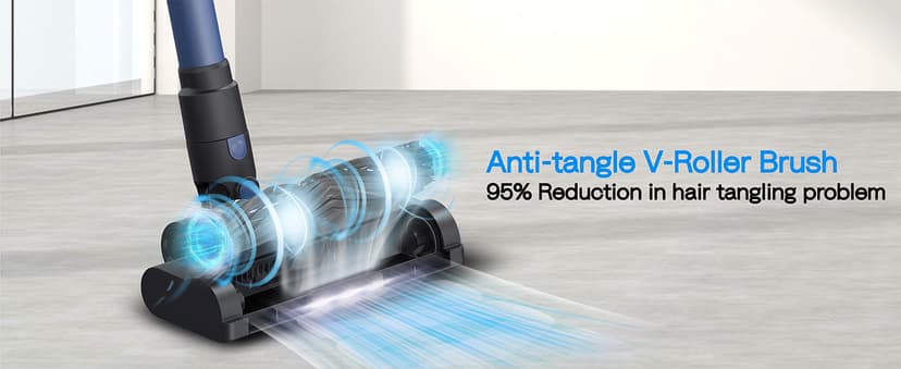 Cordless Vacuum Cleaner, 30KPA 350W Self-Standing Stick Vacuum Cleaner with LED Touch Screen, Charging Wall Mount, 3 Suction Modes, Anti-Tangle Wireless Vacuum for Home/Hair/Carpets/Hard Floor