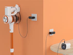 FABULETTA Cordless Vacuum Cleaner for Home, 40Kpa Stick Vacuum with MAX 55Min Detachable Batteries, 8 in 1 Lightweight Vacuum with Brushless Motor for Hardwood Floors&Carpet Pet Hair Car(White-Orange)