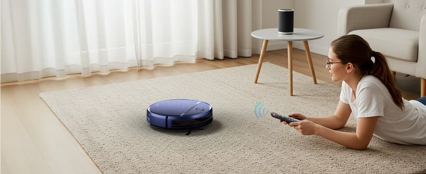 Robot Vacuum and Mop Combo, WiFi/App/Voice, Robotic Vacuum Cleaner with Schedule, 2 in 1 Mopping Robot Vacuum with Water Tank and Dustbin, Self-Charging, Slim, Ideal for Hard Floor, Pet Hair, Carpet