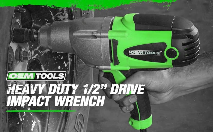 OEMTOOLS 24666 1/2” Drive Heavy Duty Impact Wrench, Corded 120v Impact Driver for Lug Nuts, Home Repairs, Automotive Maintenance, 8.5 Amp Electric Wrench, 400 Ft/Lb Maximum Torque