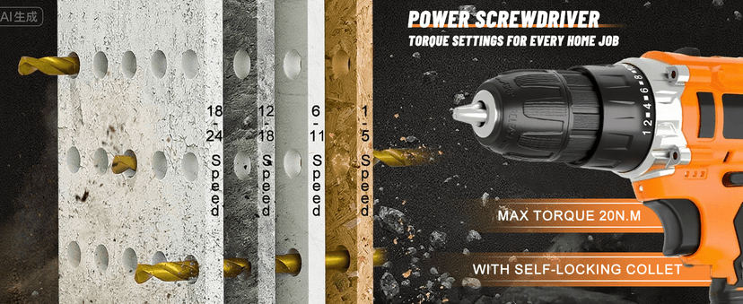 12V Cordless Electric Drill Driver Set, Powerful Lightweight Portable Rechargeable Screwdriver 65pcs Accessories,2-Speed, 24+1 Position for Wood/Wall Drilling & Screw Driving, Home DIY Tool woman man